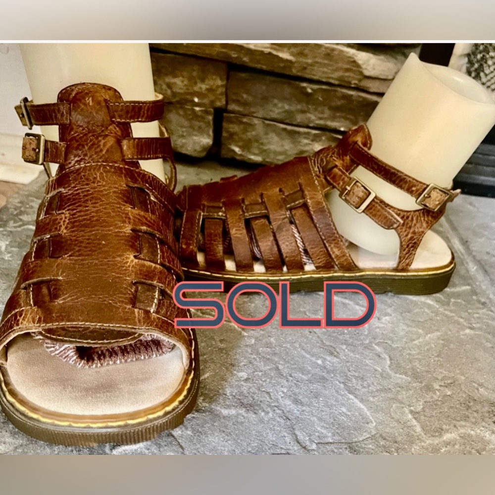 SOLD Dr. Marten Gladiator Womens Sandals~Brown~2 Buckle~Sz US9-UK7-Like New